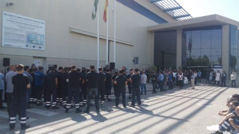 Concentraci&oacute;n en la puerta de Airbus-CBC