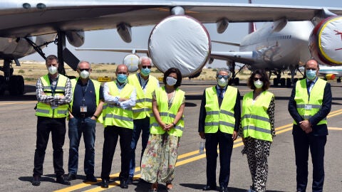 Pilar Zamora ha visitado el aeropuerto de Ciudad Real