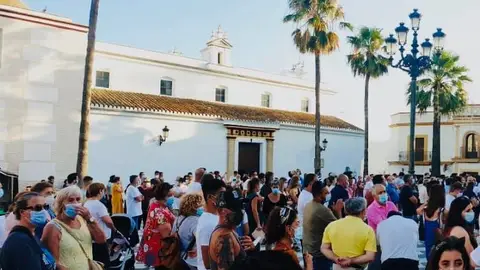 Trebujena, durante la manifestación de este jueves Trebujena, durante la manifestación de este jueves