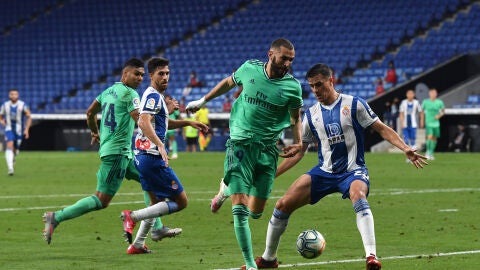 Taconazo de Karim Benzema frente al Espanyol