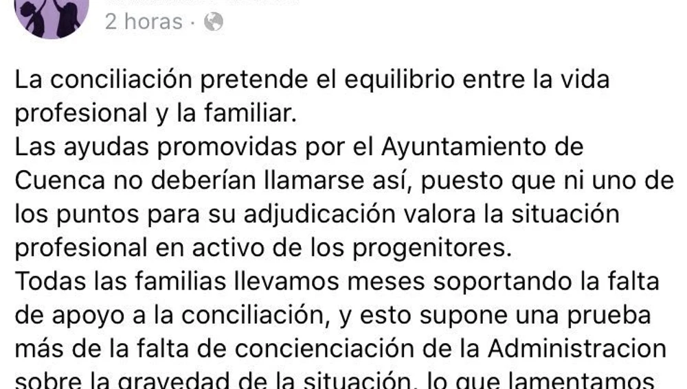 Fampa Cuenca pide más concienciación sobre la conciliación Fampa Cuenca pide más concienciación sobre la conciliación