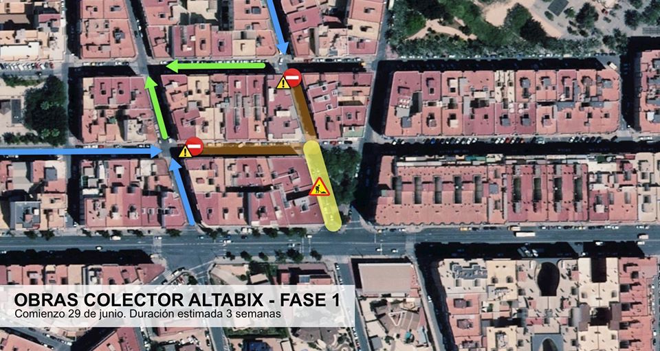 Este lunes comienzan las obras de ampliación del colector de aguas pluviales en el barrio Altabix de Elche Este lunes comienzan las obras de ampliación del colector de aguas pluviales en el barrio Altabix de Elche