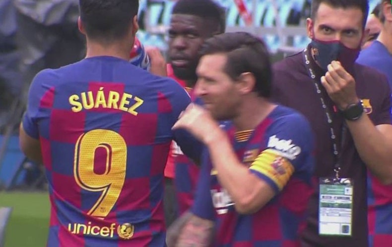 El gesto de Messi con Sarabia que evidencia la tensión en el Barça El gesto de Messi con Sarabia que evidencia la tensión en el Barça