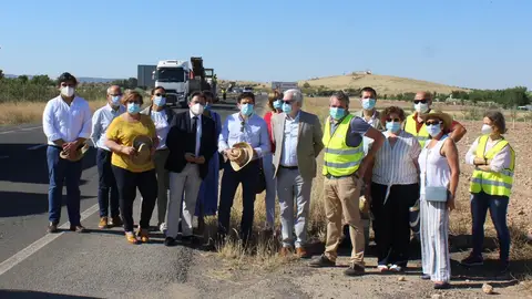 Arreglos carretera Bolaños-Daimiel Visita Delegada de la JCCM