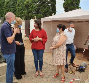 Visita de la consellera Rosa Pérez Garijo a las exhumaciones en el cementerio de Castellón. Visita de la consellera Rosa Pérez Garijo a las exhumaciones en el cementerio de Castellón.