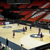 Los jugadores del Barcelona Basquet preparan la final en la Fonteta Los jugadores del Barcelona Basquet preparan la final en la Fonteta