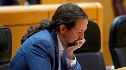 El vicepresidente segundo del Gobierno, Pablo Iglesias, en el Senado