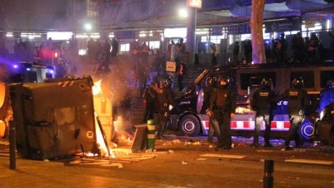 Barricades a l’entorn del Camp Nou al desembre passat Barricades a l’entorn del Camp Nou al desembre passat