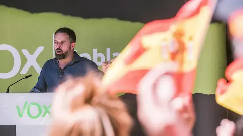 Santiago Abascal en un mitin de Vox en el País Vasco Santiago Abascal en un mitin de Vox en el País Vasco