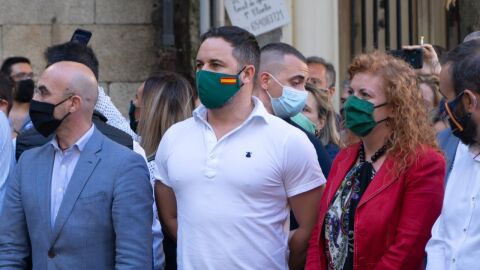 Santiago Abascal en un mitin en Lugo 