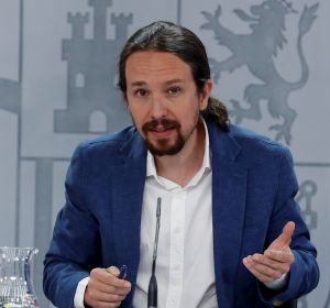 El vicepresidente segundo del Gobierno, Pablo Iglesias, en rueda de prensa El vicepresidente segundo del Gobierno, Pablo Iglesias, en rueda de prensa