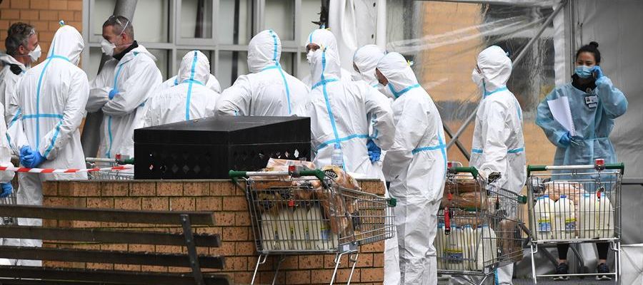 Melbourne, bajo bloqueo en un esfuerzo por frenar la propagación del coronavirus Melbourne, bajo bloqueo en un esfuerzo por frenar la propagación del coronavirus