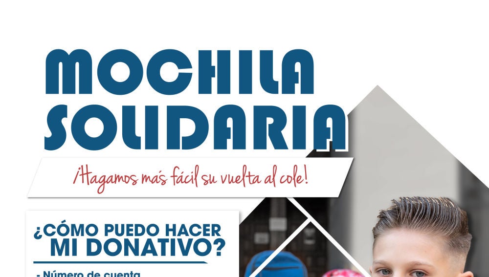 La campaña 'Mochila Solidaria' tiene previsto conseguir 600 mochilas escolares