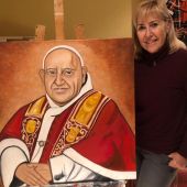 Pintura San Juan XXIII de Ines Serna Orts