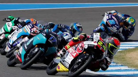 Carrera de Moto3 del Gran Premio Red Bull de España que se disputa hoy a puerta cerrada en el Circuito de Jerez-Ángel Nieto Carrera de Moto3 del Gran Premio Red Bull de España que se disputa hoy a puerta cerrada en el Circuito de Jerez-Ángel Nieto