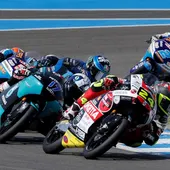 Carrera de Moto3 del Gran Premio Red Bull de España que se disputa hoy a puerta cerrada en el Circuito de Jerez-Ángel Nieto Carrera de Moto3 del Gran Premio Red Bull de España que se disputa hoy a puerta cerrada en el Circuito de Jerez-Ángel Nieto