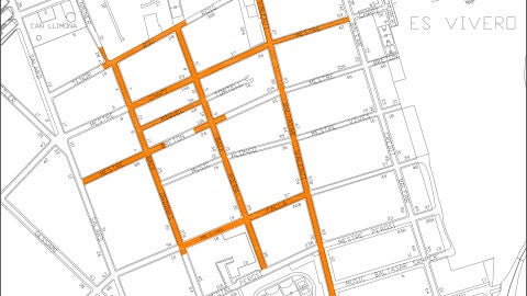 Plano de la renovaci&oacute;n de ocho calles en El Vivero