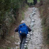 Un peregrino hace el camino de Santiago Un peregrino hace el camino de Santiago