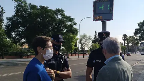 Instalación del primer radar pedagógico en Entrepuentes Instalación del primer radar pedagógico en Entrepuentes