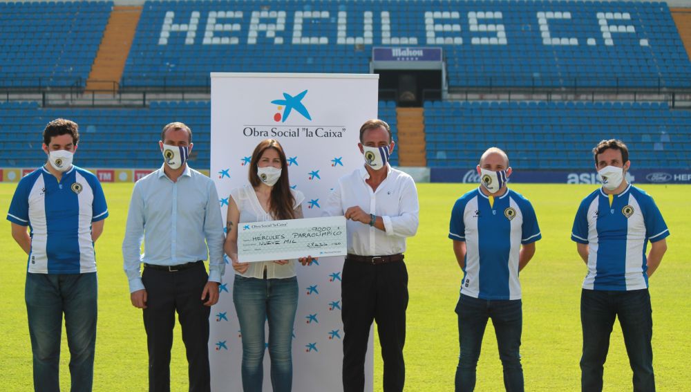 Presentación del acuerdo entre Hércules Paralímpico y Fundación 'la Caixa'