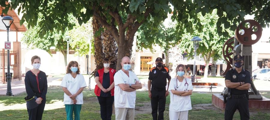 Protagonistas de la campaña 'Petrer Unidos contra los rebrotes'. Protagonistas de la campaña 'Petrer Unidos contra los rebrotes'.