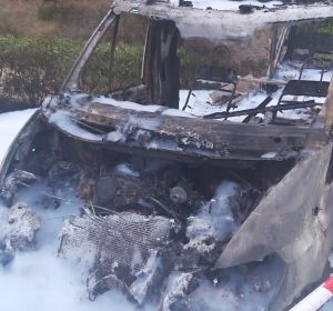 Así quedó la autocaravana de Juan Cassá Así quedó la autocaravana de Juan Cassá