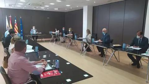 Imagen de la reunión del Consejo de Administración de la Autoridad Portuaria de Alicante. Imagen de la reunión del Consejo de Administración de la Autoridad Portuaria de Alicante.