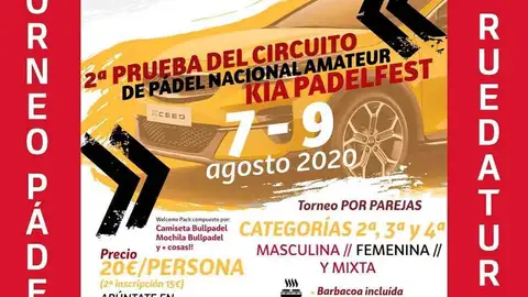 La fecha límite de inscripción es el 6 de agosto Kia Padelfest