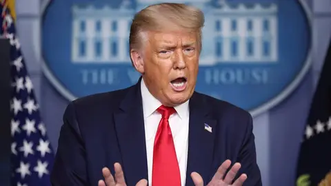 Imagen de Trump en una imagen de archivo Imagen de Trump en una imagen de archivo