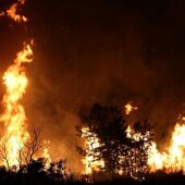 Imagen del incendio en Ourense