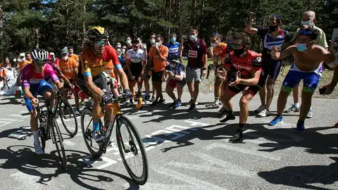 El pelotón durante la quinta, última y decisiva etapa de la 42ª Vuelta a Burgos, de 160 kilómetros, con salida en Covarrubias y llegada al alto de las Lagunas de Neila. El pelotón durante la quinta, última y decisiva etapa de la 42ª Vuelta a Burgos, de 160 kilómetros, con salida en Covarrubias y llegada al alto de las Lagunas de Neila.