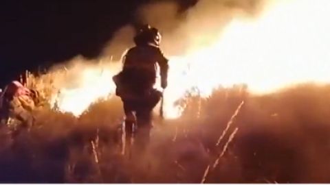 El incendio en Olvera (C&aacute;diz) sigue activo,pero con una evoluci&oacute;n favorable