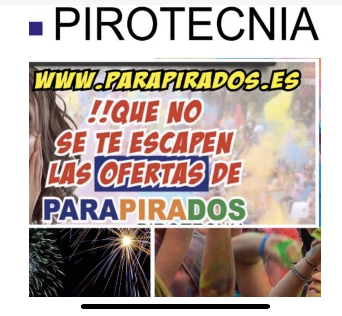 Pirotecnia como seña de identidad de nuestra Provincia Pirotecnia como seña de identidad de nuestra Provincia