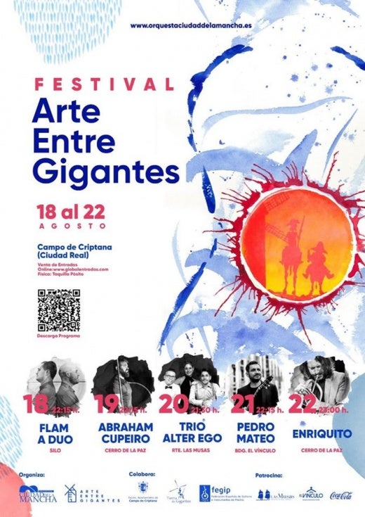 Del 18 al 22 de agosto “Arte entre gigantes” en Campo de Criptana Del 18 al 22 de agosto “Arte entre gigantes” en Campo de Criptana