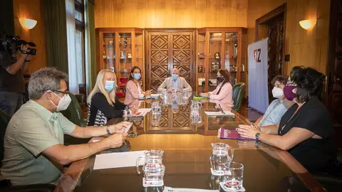 Junta de portavoces en el Ayuntamiento de Zaragoza Junta de portavoces en el Ayuntamiento de Zaragoza