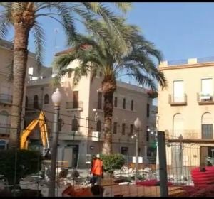 Las obras de la Plaza de Baix de Elche cumplen su primera semana de trabajos. Las obras de la Plaza de Baix de Elche cumplen su primera semana de trabajos.