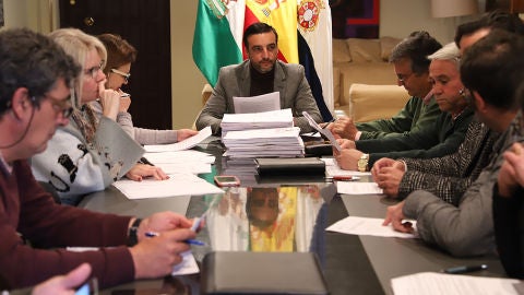 Jos&eacute; Antonio D&iacute;az, presidiendo la comisi&oacute;n local de patrimonio hist&oacute;rico