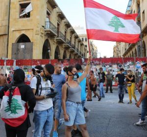 Protesta en Beirut, Líbano Protesta en Beirut, Líbano