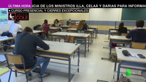 (27-08-20) El Gobierno plantea que el cierre de colegios sea "excepcional" y consensuado con Sanidad y las CCAA
