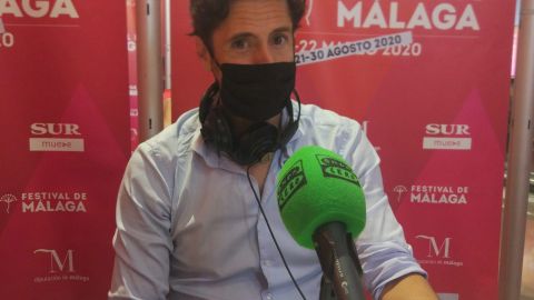 El actor Juan Diego Botto, durante su entrevista con Onda Cero en el Festival de M&aacute;laga