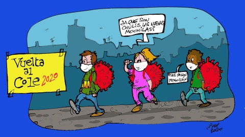 La vuelta al cole del coronavirus, en la vi&ntilde;eta gr&aacute;fica de Alfredo Boto-Herv&aacute;s