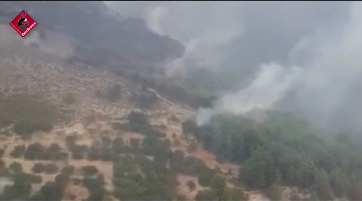 Un nuevo incendio forestal deja más de 100 hectáreas quemadas en Benimantell Un nuevo incendio forestal deja más de 100 hectáreas quemadas en Benimantell
