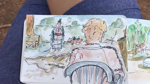 Uno de los dibujos de los miembros de La Máquina Creativa Uno de los dibujos de los miembros de La Máquina Creativa