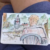 Uno de los dibujos de los miembros de La Máquina Creativa Uno de los dibujos de los miembros de La Máquina Creativa