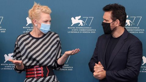 Cate Blanchett y Matt Dillon, miembros del jurado de Venecia 2020, posan en el photocall