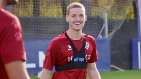 Sergio G&oacute;mez, jugador de la SD Huesca