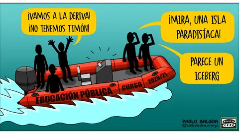 El curso escolar se inicia el lunes con un futuro incierto. LA VIÑETA DE PABLO BALBOA