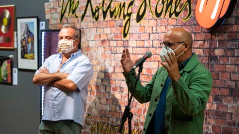 Manuel Baltar e Alberto Sanchez na inaguraci&oacute;n