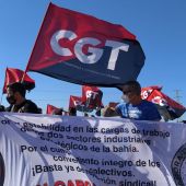 Instantes de la movilización hasta Puerto Real