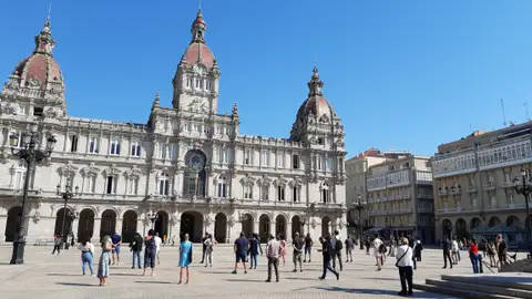Manifestación hosteleros en María Pita Manifestación hosteleros en María Pita